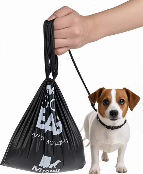Miyouli 300 Counts Extra Thick Black Pet Poop Waste Bags With Handles for Dogs Ocean Wind-Scented