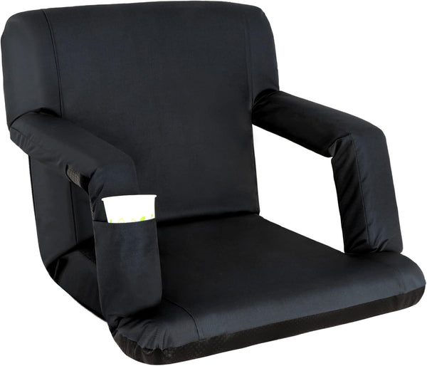 Nova Microdermabrasion 20.5"/25" Wide Stadium Seat for Bleachers w/Back Support Padded Cushion