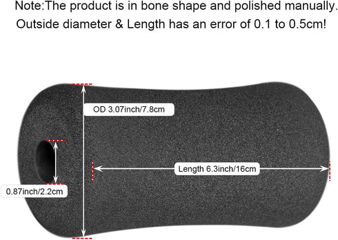 Sponge Foam Foot Pad Roller Pair, Replacement for Gym Equipment, Suitable for 1-inch Rod (Foam 6.3" X 3.07" Od)