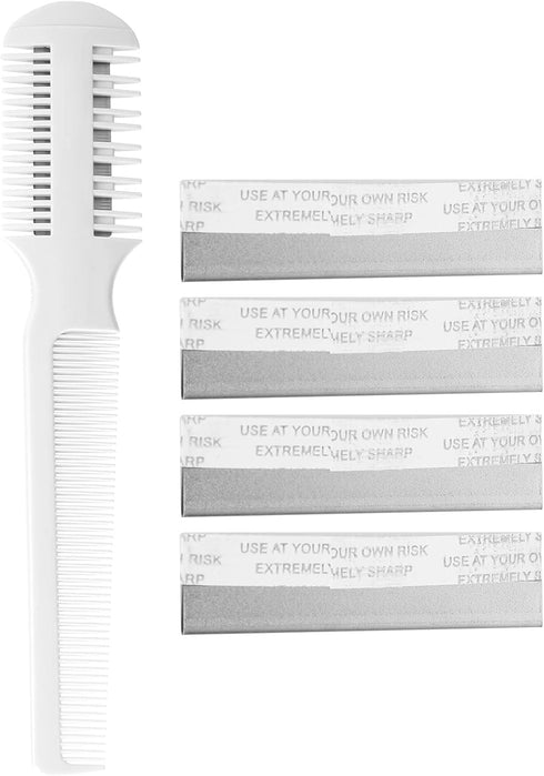 Pet Hair Cutting Tools, Grooming Razor Thinning Comb, Pet Hair Trimmer with 5 Blades for Dogs and Cats