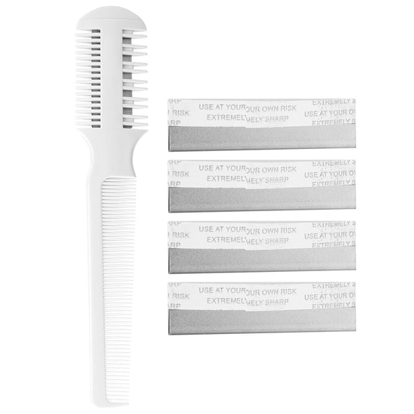 VINGVO Pet Hair Trimmer, 2 in 1 Trimming Grooming Hair Cutter Comb with Replacement Blade