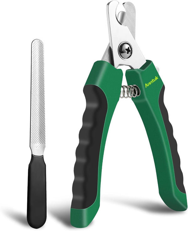 Dog Nail Clippers with Nail File, Ergonomic Dog Nail Trimmers to Avoid
