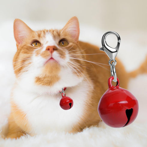 Pet Bells for Cat Dog - 10 PCS Round Bells for Collar with Loud Crisp Sound, Multicolor Pet Pendant Accessories