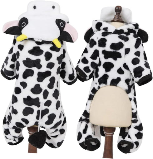 Warm Pet Clothes - Dog Milk Cow Sweater Hoodie, Halloween & Christmas Costume for Dogs & Cats