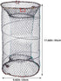 2pcs 17x10 Inch Portable Collapsible Fish Trap Metal Mesh Turtle Trap Saltwater Shrimp Lobster Easy to Use and Store