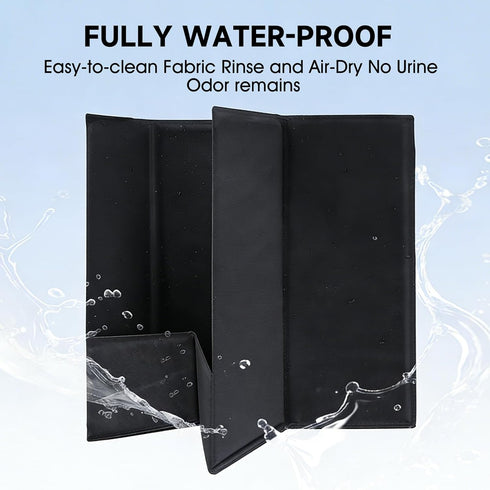 Seamless, Dog Litter Box with High Walls, Pee Pad Holder Foldable, No Assembly, Waterproof, Easy to Clean, Portable