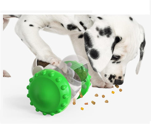 Generic Slow Leak Feeder Toy Balance Car Leak Food Toys Tumbler Dog Feeder Interactive Dog Cat Toy Food Dispenser Slow