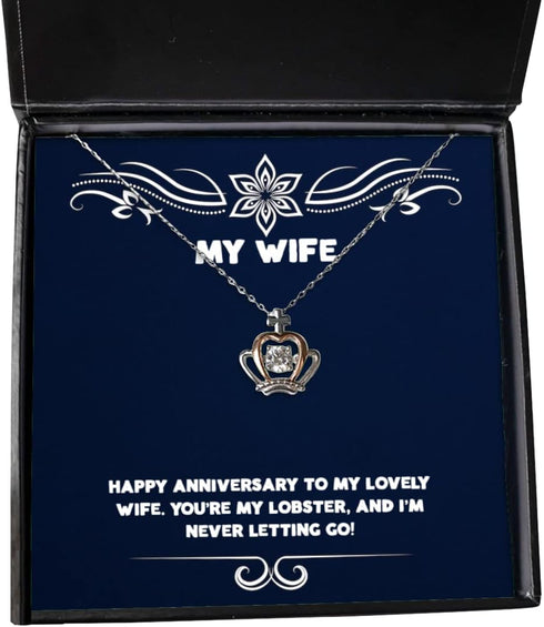 Generic Reusable Wife Gifts, Happy Anniversary to My Lovely Wife. You're My Lobster,