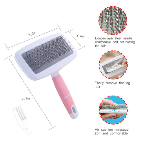 Trimmer Small Animal Pet Grooming Kit with Pet Shedding Slicker Brush, Bath Massage Glove, Pet Grooming Comb, Nail