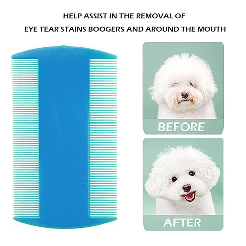 4 Packs Flea Combs Set for Dogs & Cats, Lice Combs and Dandruff Remover Grooming Comb