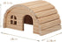 emours Natural Chewable Hamster Hideout, Wooden Hut Fairy House for Dwarf Hamsters, Small (7 x 5 x 4 inch)