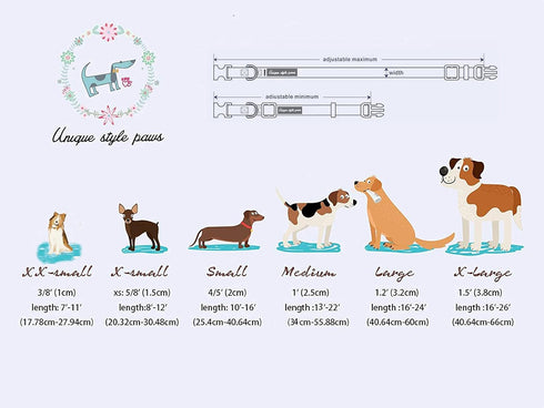 Unique Style Paws Dog Collar, Blue Silk Collar with Bow, Soft Bowtie Adjustable Pet Collar Gift for X-Large Female or