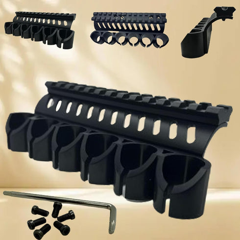 Gotical Quick Detach Saddle Side Carrier Kit, 12 Gauge 6 Round Shell Holder for Mossberg 500/590