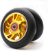 Z-FIRST 2pcs Gold Replacement 100mm Pro Scooter Wheels with ABEC 9 Bearings for MGP/Razor/Lucky/Envy Scooters