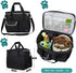 PetAmi Dog Travel Bag - Organizer with Food Container, Bowls & Accessories for Weekend Camping, Cat Diaper Bag (Black