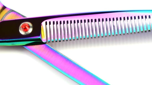 Cutting,3 (7.0 inches, LILYS PET Professional PET Grooming scissors Kit,Coated Titanium,Sharp and Strong Stainless