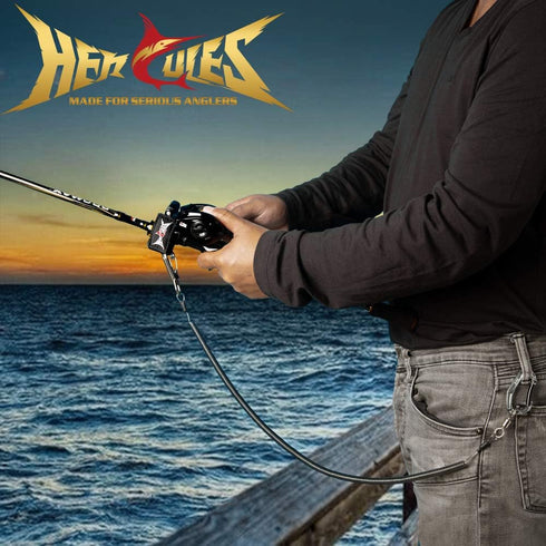 HERCULES M4 Fishing Lanyard, Heavy Duty Retractable Coiled Tether for Fishing Rods, Pliers, Kayak Paddles