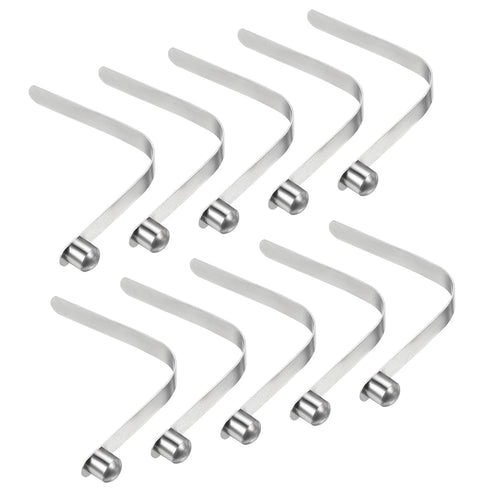 PATIKIL 10 Pack 8x8mm Kayak Paddle Snaps, Steel V Shaped Single Pin Push Button Spring Clips for Camping Awning