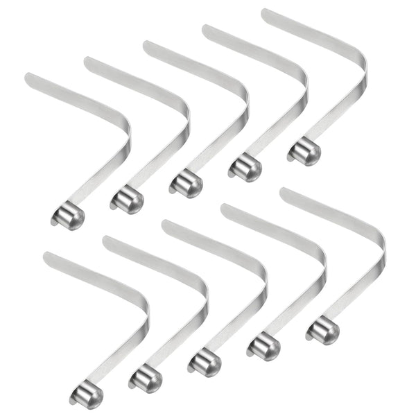 PATIKIL 10 Pack 8x8mm Kayak Paddle Snaps, Steel V Shaped Single Pin Push Button Spring Clips for Camping Awning