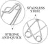 12pcs VOSAREA Stainless Steel Fishing Snap Clips Heavy Duty Closed Eye Snaps Sea Fishing Connectors for Longline Tuna
