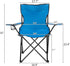BIVVI 230 Lbs,Blue Folding Camping Chair with Arm Rest Cup Holder and Carrying Storage Bag,Small Beach Chairs