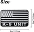 Large Black and White Police K9 Patch Tactical 5x3 inch for Military Bags, Tactical Vest, Plate Carrier
