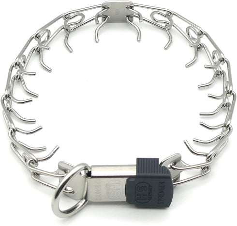 Herm Sprenger Stainless Steel Prong Dog Collar with ClicLock Buckle - Ultra-Plus Training Pinch Collar for Small Medium