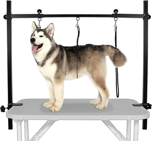 LEIBOU H-Shape Dog Grooming Arm Pet Supplies Grooming Table Arm with 3