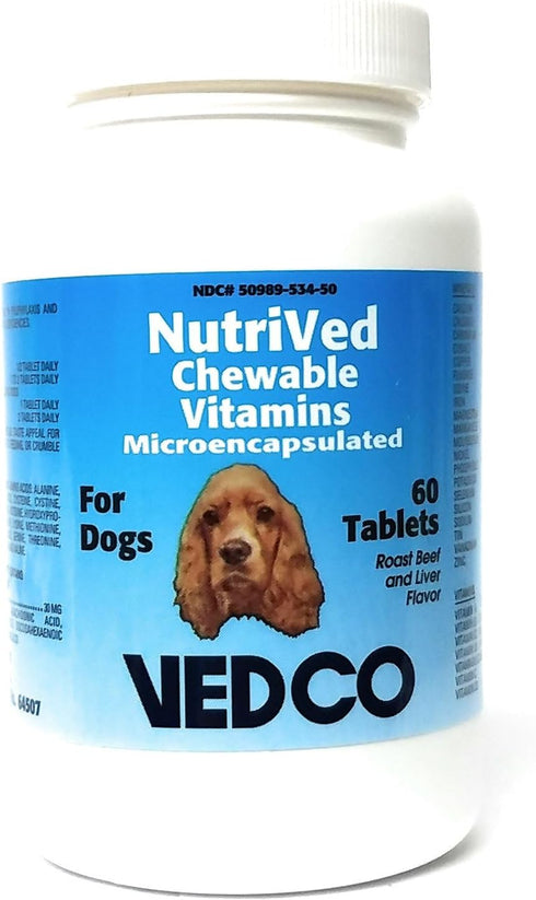 Vedco NutriVed Chewable Vitamins for Dogs, 60 Tablets