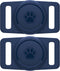 Airtag Dog Collar Holder 2 Pack, Waterproof Cat Collar Holder for Apple AirTag, Silicone Case for Cat Dog Collars (Navy)