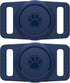 Airtag Dog Collar Holder 2 Pack, Waterproof Cat Collar Holder for Apple AirTag, Silicone Case for Cat Dog Collars (Navy)