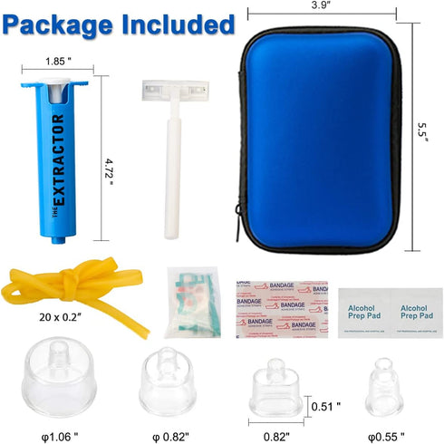 WAEKIYTL Backpacking Snake Bite Kit, Bee Sting Kit, Emergency First Aid Supplies, Venom Extractor Suction Pump, Bite
