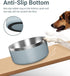 Stainless Steel Dog Bowls for Small Dogs, 40 Ounces/5 Cup - Double Wall Weighted Dish with Non Slip Silicone Base