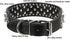 Hoot PU Leather Adjustable Spiked Studded Dog Collar, 2" Wide, 43 Spikes (L, Neck 21"-24", Black)