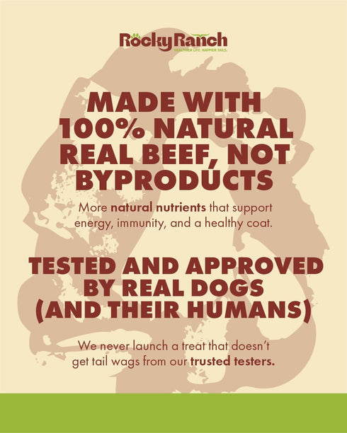 8 oz, Rocky Ranch, Small Bully Sticks, Beef Flavor, Adult Dog, Natural Chew Treats, Dental Care, High Protein. No
