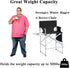 GeRRiT 26.5 inches Tall Directors Chairs Foldable Makeup Artist Chair Seat Height Heavy Duty Folding Camping Chair