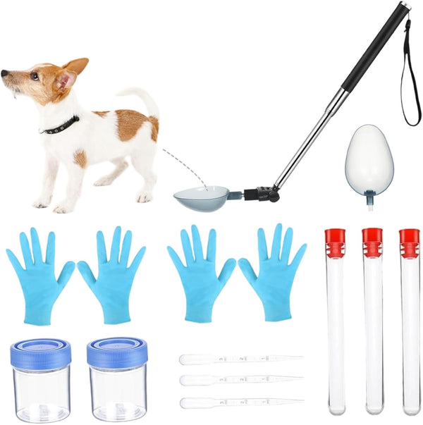 Xoeryoy Dog Pregnancy Test, Adjustable Angle Dog Urine Collection Kit with Portable Bag
