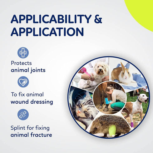 WePet Pet Wrap, Self-Adhesive Non-Woven Bandage, Emergency Cohesive Gauze, 2 Inch, 12 Rolls for Pets