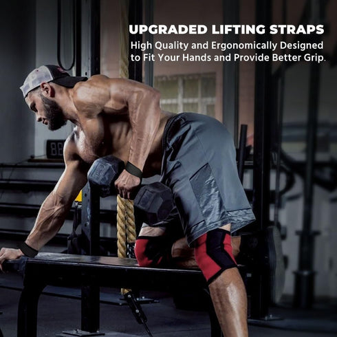 Lifting Straps, Weightlifting Straps, Deadlift Straps with Padded Neoprene for Power Lifting and Fitness Workout