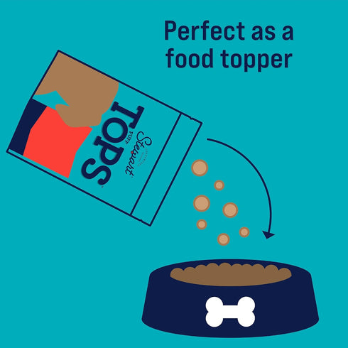 Stewart Freeze Dried Dog Food Topper, PuffTops with Real Bacon, Healthy Treats, 3.5 Ounce Pouch