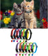 Cat Collar with Bell, 12pcs Mixed Colors Reflective Collars, Soft Nylon for Cat or Small Dogs, Neck 7.8" - 13"