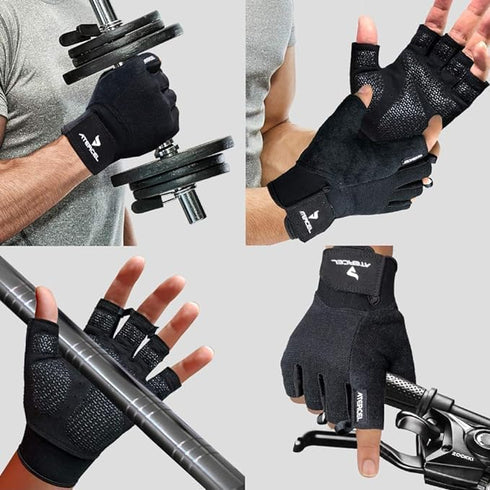 ATERCEL Workout Gloves for Men and Women, Exercise Gloves for Weight Lifting, Cycling, Gym, Training, Breathable