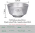 (Silver-Ti1177T) Boundless Voyage Titanium Double Walled Salad and Rice Bowls Soup Oatmeal Yogurt Serving Bowl