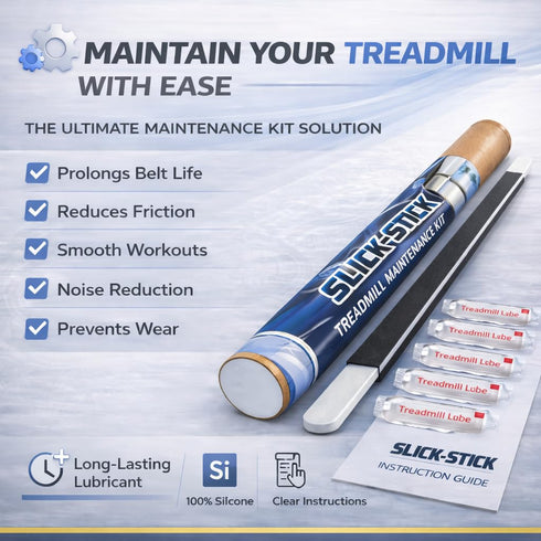 100% 15 Slick-Stick Treadmill Maintenance Kit Silicone Treadmill Lubricant for Belt | Applicator Wand, Treadmill