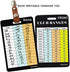 Golf Club Distance Range Cards with Holder, Back Writable Yardage Matrix Chart for Beginner to Advanced Players