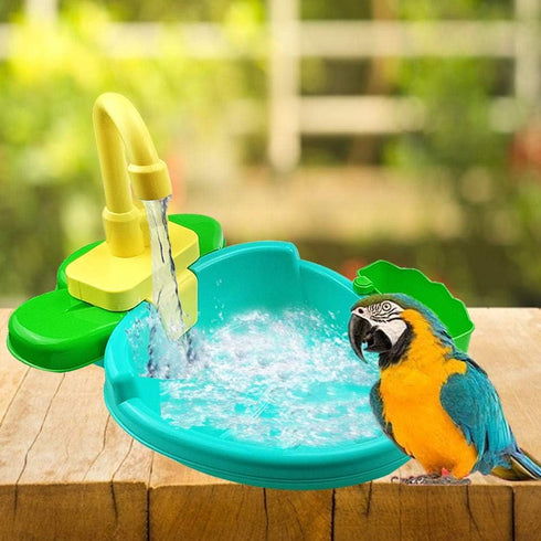 Petlex Bird Bath for Cage, Bird Bath Fountains Indoor, Parrot Automatic Bathing Box Bird Bath Shower Accessories Bird