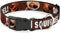 Buckle-Down Plastic Clip Collar - Dug 3-Poses/SQUIRREL! - Brown/Yellow/White, 1" Wide, Fits 9-15" Neck - Small