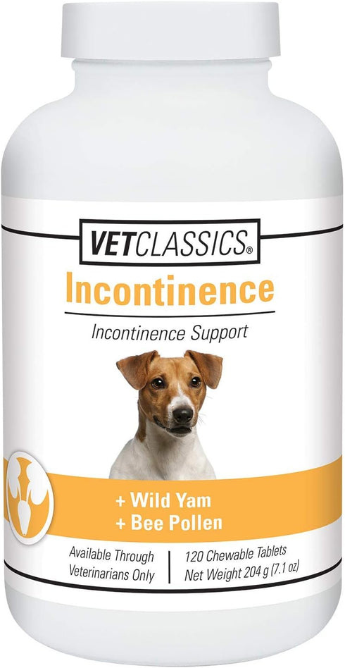 Vet Classics Bladder Support Dog Supplement, Chewable Tablets for Incontinence, 120 Ct