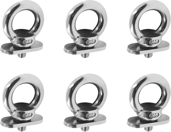 Kayak Tie Down Eyelet, 304 Stainless Steel Heavy Duty Rail for Kayaking, Yachts, Sailboats, RV Rail Rings