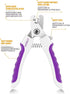 OneCut 4.7" Small Dog & Cat Nail Clipper, Stainless Steel Trimmers for Rabbits, Kittens, and Small Animals (Purple)